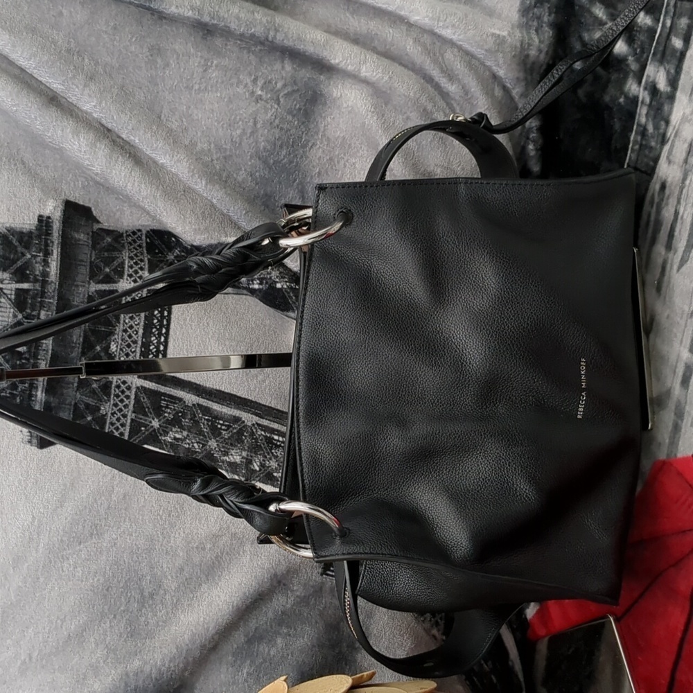 Rebecca Minkoff black leather satchel